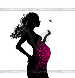 Pregnant Woman   Vector Clip Art