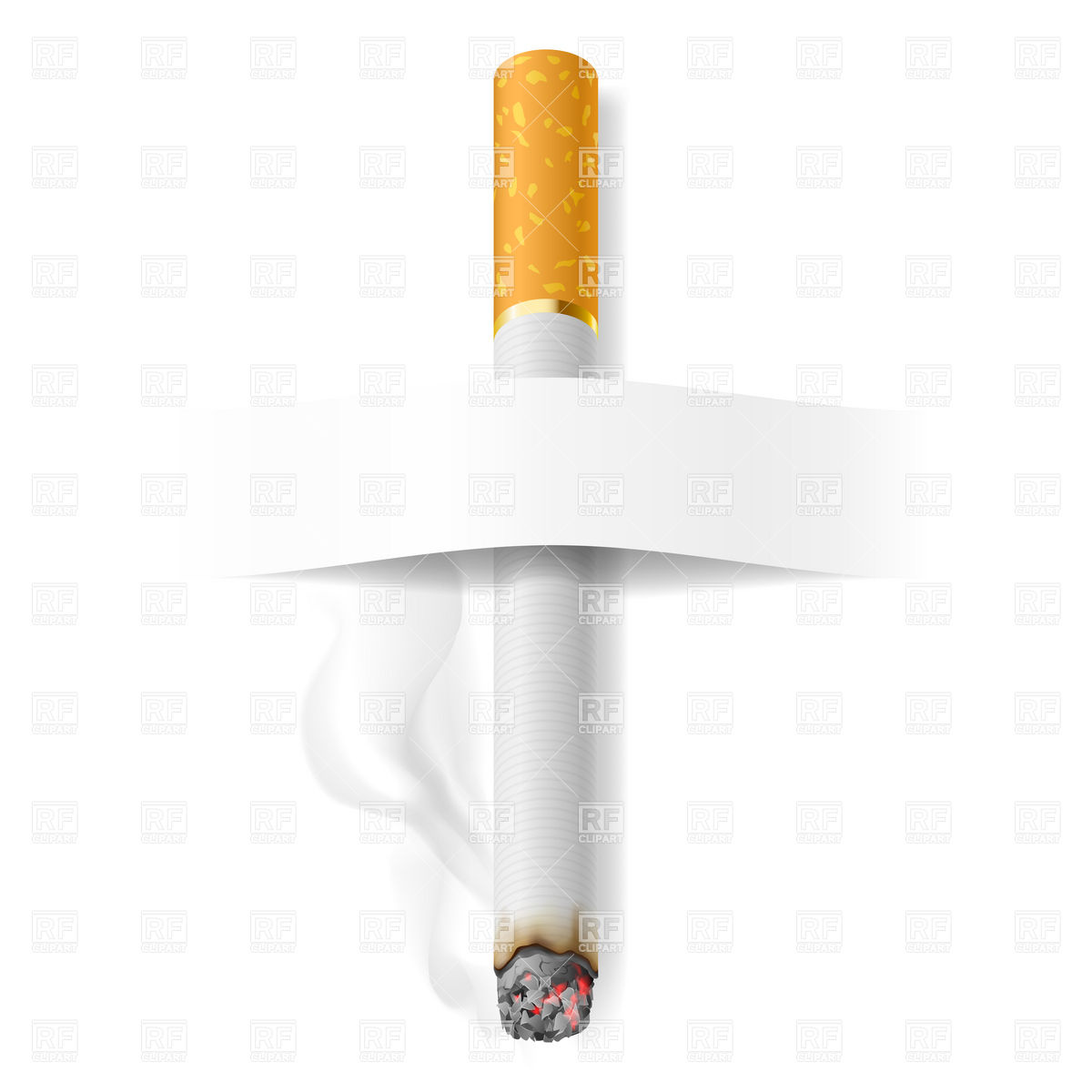 Realistic Cigarette With Smoke Objects Download Royalty Free Vector    