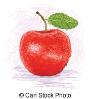 Red Apple   Closeup Illustration Of A Fresh Red Apple Fruit