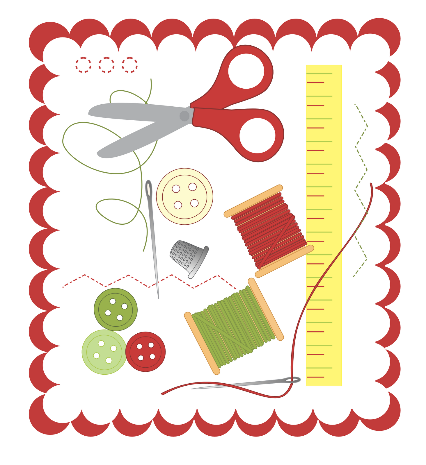 Sewing Group Clipart