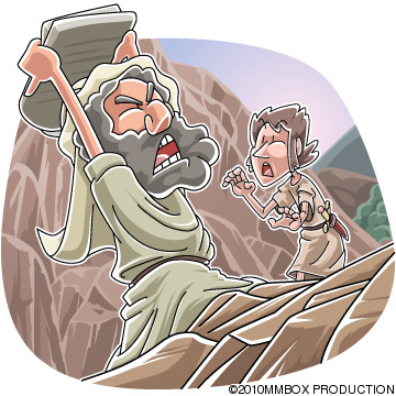 Today S Christian Clip Art  Moses  Anger Broke The Tablets