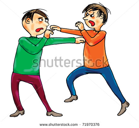 Two Boys Friends Boxing Cartoon  Stock Photo 71970376   Shutterstock