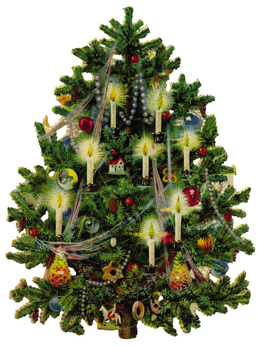 Vintage Christmas Tree Clip Art Beautiful Vector Christmas Christmas