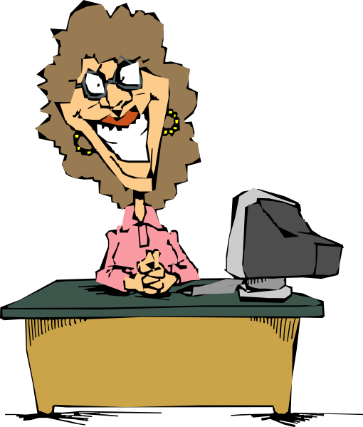Woman At A Desk Clip Art At Clker Com   Vector Clip Art Online