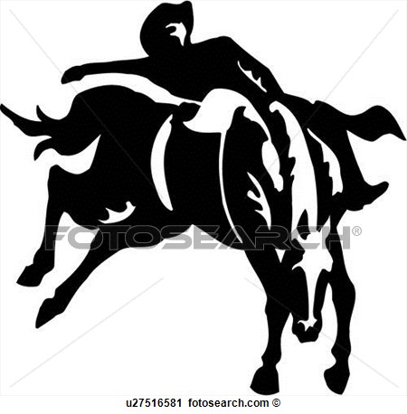 Animale Bareback Bronco Cavaliere Bronco Sgroppa Cavallo Rodeo