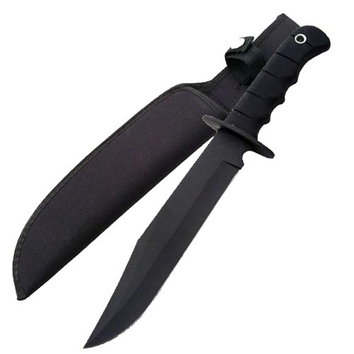 Black Hunting Knife Black Deffender Bowie Knife