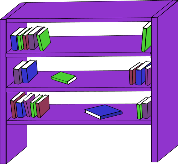 Bookcase   Vector Clip Art