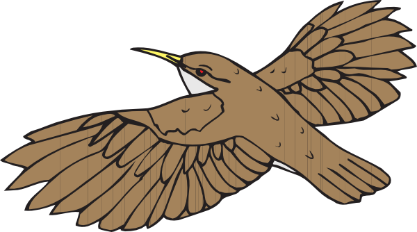 Brown Bird Flying Clip Art At Clker Com   Vector Clip Art Online    