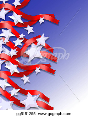 Clipart   Stars And Stripes Patriotic Background  Stock Illustration