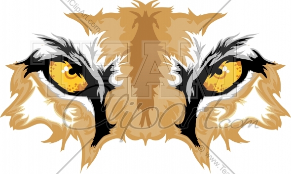 Cougar Eyes Mascot Vector Clipart Image   Team Clipart  Com   Quality