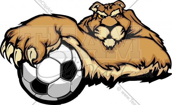 Cougar Soccer Clipart Vector Image   Sports Clipart