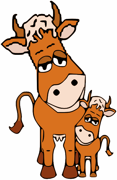 Cow And Calf Clip Art At Clker Com   Vector Clip Art Online Royalty