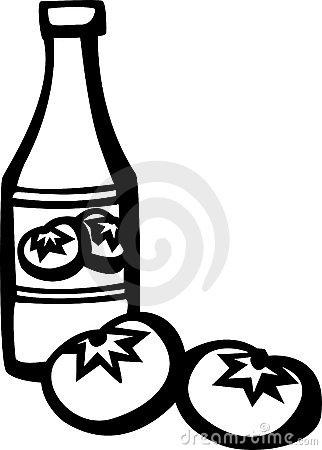 Ketchup Bottle Clip Art Black And White