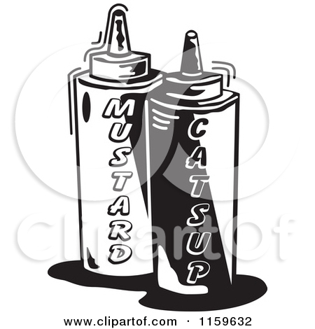 Ketchup Bottle Clipart Black And White Cartoon Of Black And White