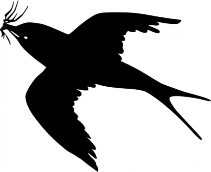 Mockingbird Flying Silhouette   Free Cliparts That You Can Download    