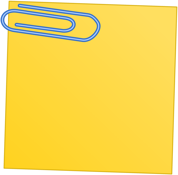 Paper Clip Note Large    Office Notes Memos Paper Clip Note Large Png