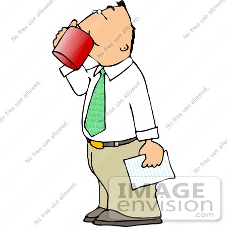 People Drinking Coffee Clipart Man Drinking Coffee From A