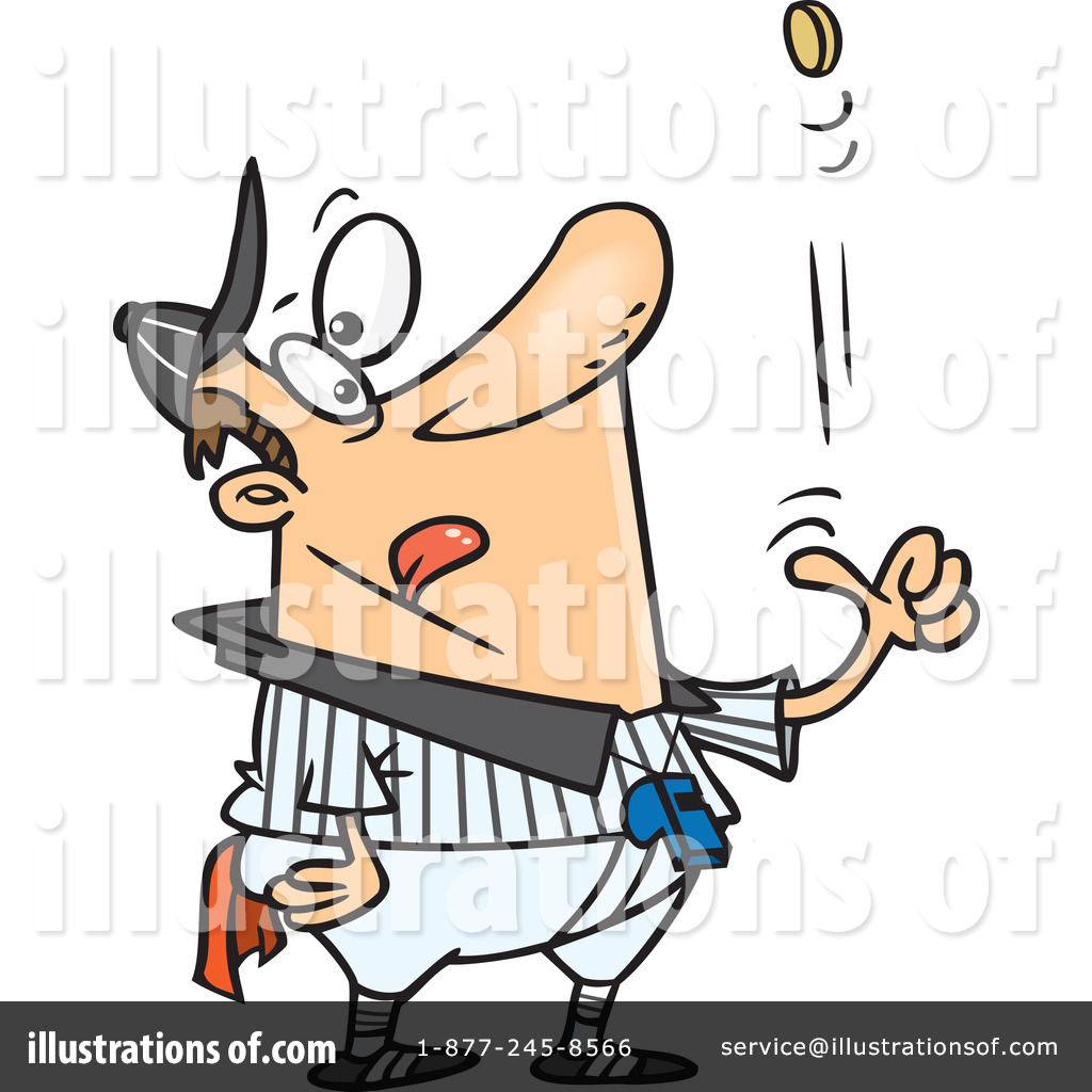Royalty Free  Rf  Coin Toss Clipart Illustration By Ron Leishman