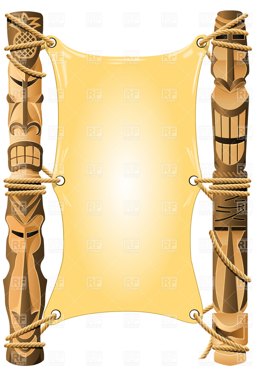 Style With Tiki Poles Download Royalty Free Vector Clipart  Eps