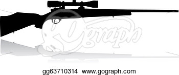 Vector Art   Sniper Scope Rifle   Clipart Drawing Gg63710314   Gograph
