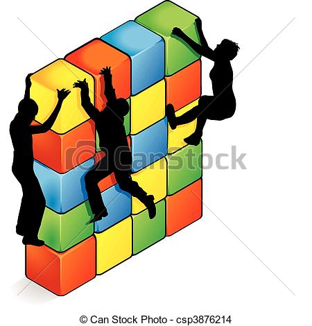 Vector   To Overcome An Obstacle   Stock Illustration Royalty Free