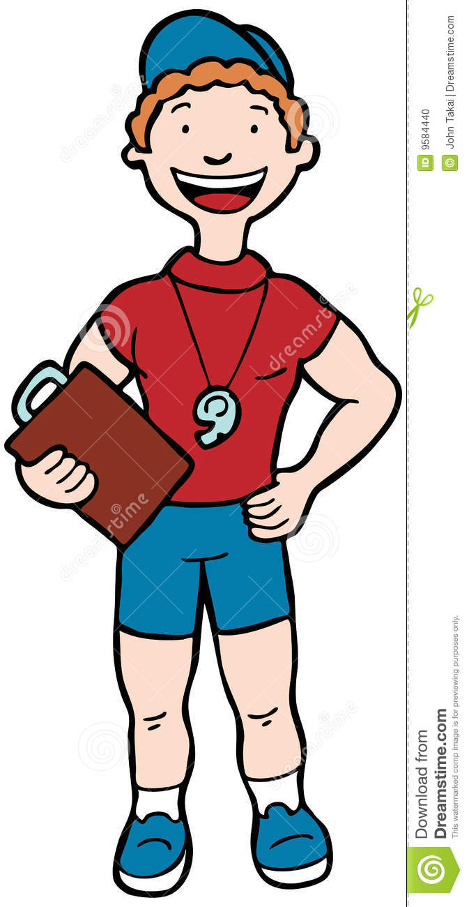 Cartoon Image Of A Professional Coach   Trainer