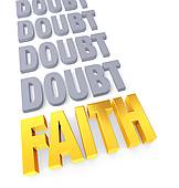 Faith Overcomes Doubt   Clipart Graphic