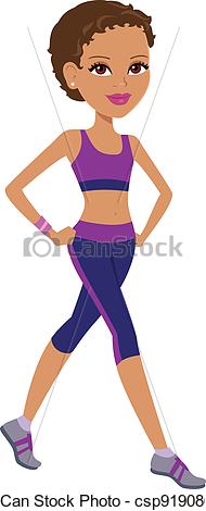 Female Fitness Clipart Fitness Girl Exercising