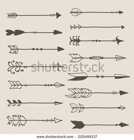 Hand Drawn Arrows Clip Art Vector   Stock Vector