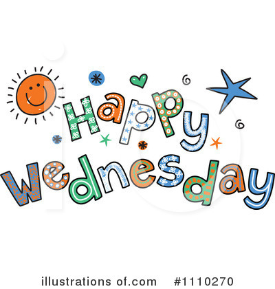 Happy Wednesday Clipart Words Clipart Illustration