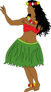 Hula Dancer Clipart Image   Beautiful Female Hula Dancer With Brown
