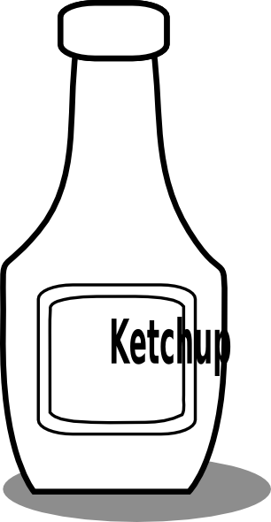 Ketchup Black And White Clip Art At Clker Com   Vector Clip Art Online    