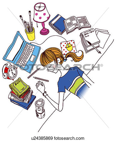 Of Woman Sleeping On Desk In Office U24385869   Search Vector Clipart