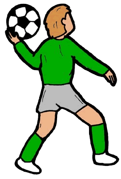 Soccer Ball Player Throwing A Ball