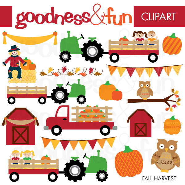 Tractor Hayride Clipart Clipart By Goodnessandfun