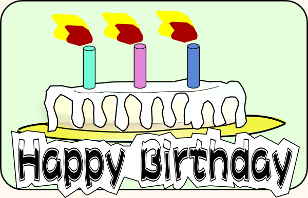 Birthday Cake 3 Clip Art At Clker Com   Vector Clip Art Online    