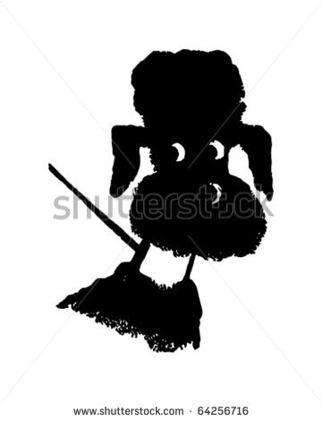 Black Poodle   Retro Clipart Illustration   64256716   Shutterstock