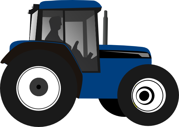 Case Tractor Clipart Tractor Blue Clip Art   Vector