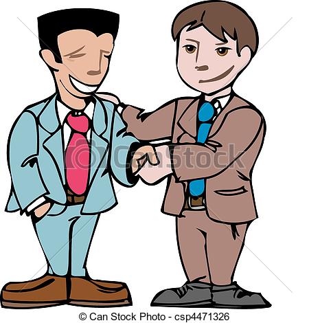 Clip Art Vector Of Two Men Shaking Hands   Business Men Shaking Hands