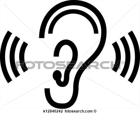 Clipart Of Vector Ear Symbol K12840242   Search Clip Art Illustration
