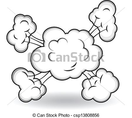 Clipart Vector Of Comic Clouds Explosion Vector   Funny White Comic