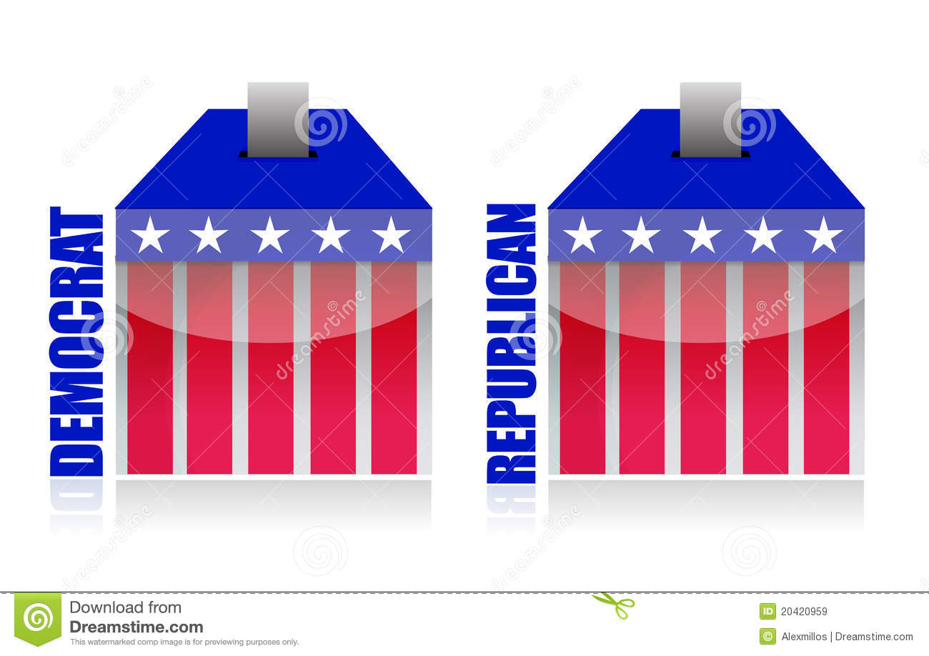 Democrat Vs Republican Ballot Box Royalty Free Stock Images   Image    