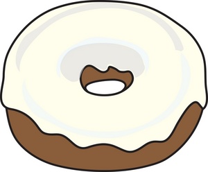 Donut Clip Art A White Cake Donut With Vanilla Icing 0515 0906 1202    