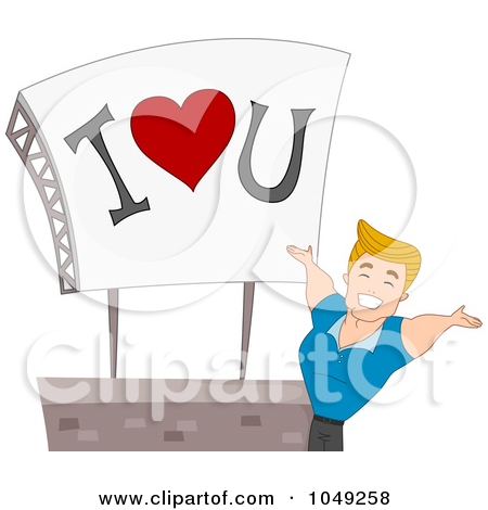 Free  Rf  Clip Art Illustration Of A Handsome Valentine Man Presenting