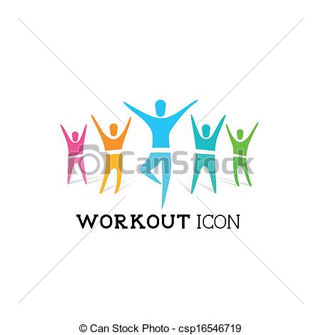 Group Fitness Clipart Fitness Group Vector