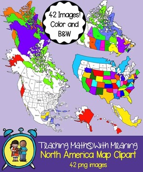 North America Map Clipart  Maps And Country Outlines 