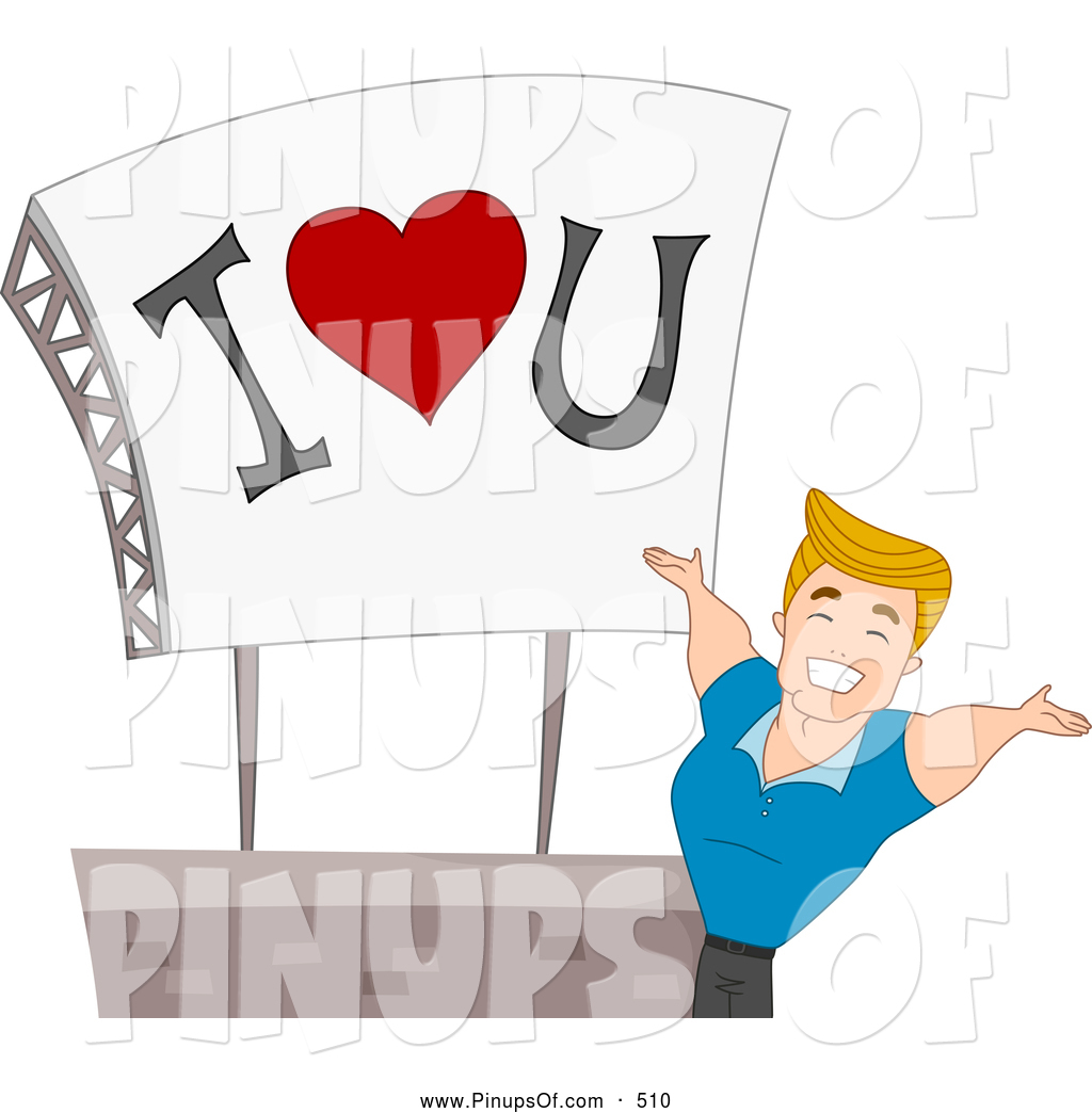 Preview  Vector Pinup Clip Art Of A Handsome Valentine Man Presenting    