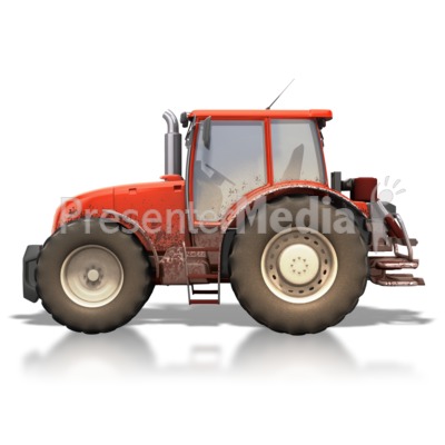 Red Tractor Dirty   Presentation Clipart   Great Clipart For
