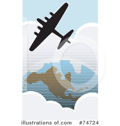 Aircraft Clipart  74724 By Xunantunich   Royalty Free  Rf  Stock