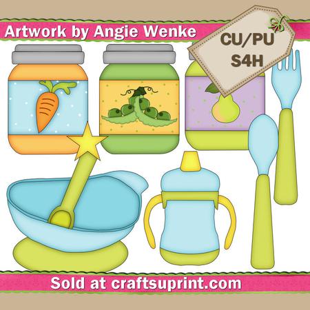 Baby Food Clipart By Angela Wenke
